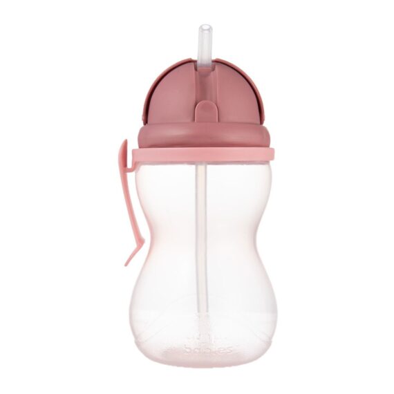 Canpol babies Bidon ze składaną rurką silikonową 370 ml różowy