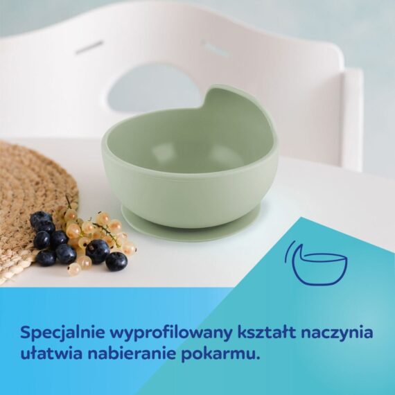 Miseczka silikonowa z przyssawką Canpol babies zielona
