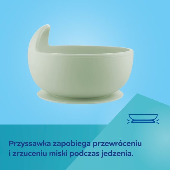 Miseczka silikonowa z przyssawką Canpol babies zielona