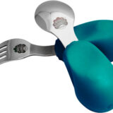 Widelec i łyżka TEAL BLUE Nana's Manners