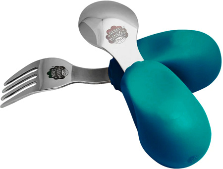 Widelec i łyżka TEAL BLUE Nana's Manners