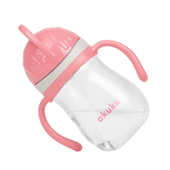 Bidon ze słomką z odważnikiem AKUKU 280 ml