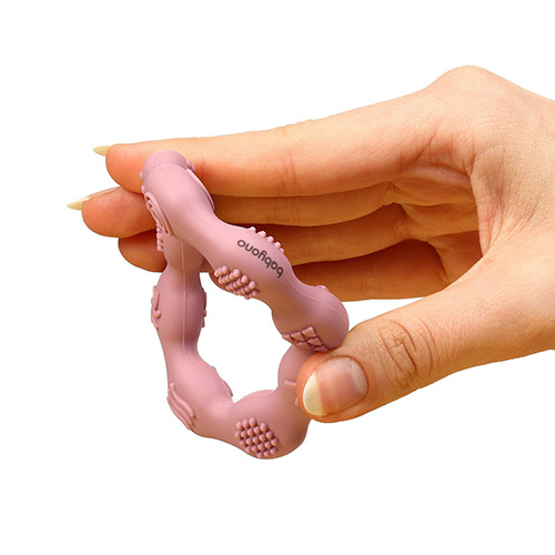 Gryzak silikonowy RING różowy Babyono