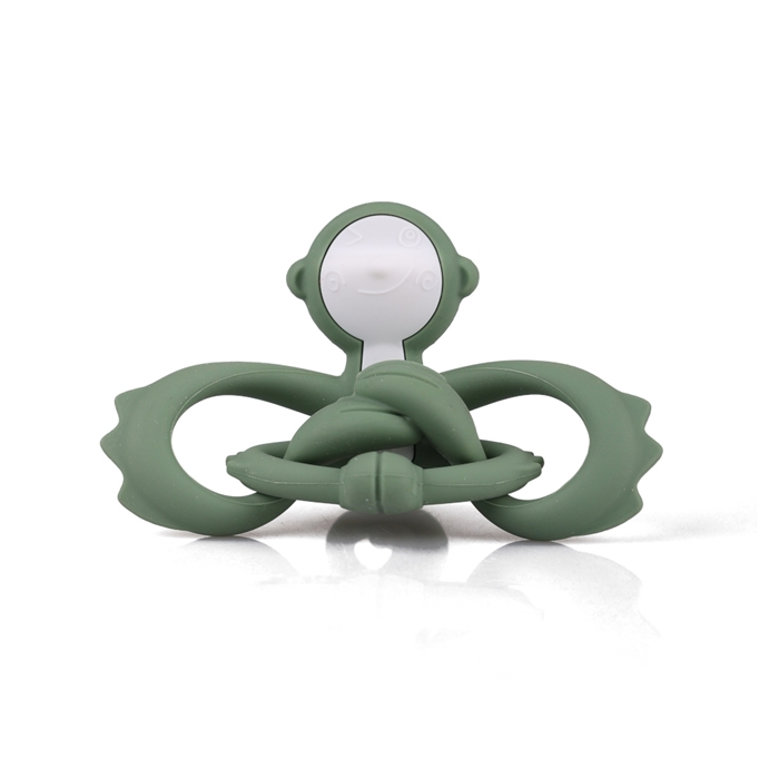 Gryzak zabawka Małpka Light Green Mombella