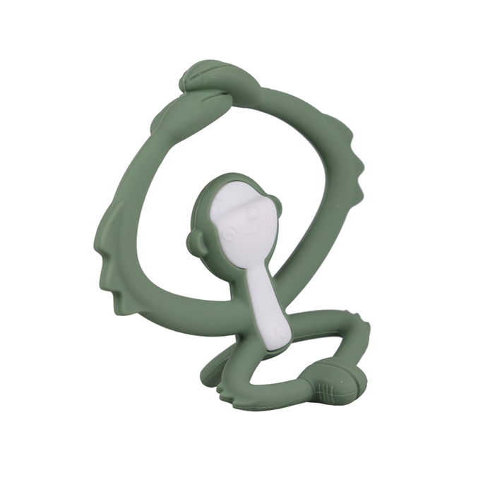 Gryzak zabawka Małpka Light Green Mombella
