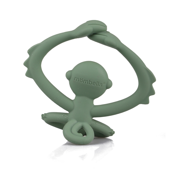 Gryzak zabawka Małpka Light Green Mombella