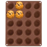 forma do mini babeczek silikonowa brązowa