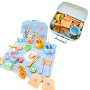 Owoce do krojenia zestaw piknikowy w walizce