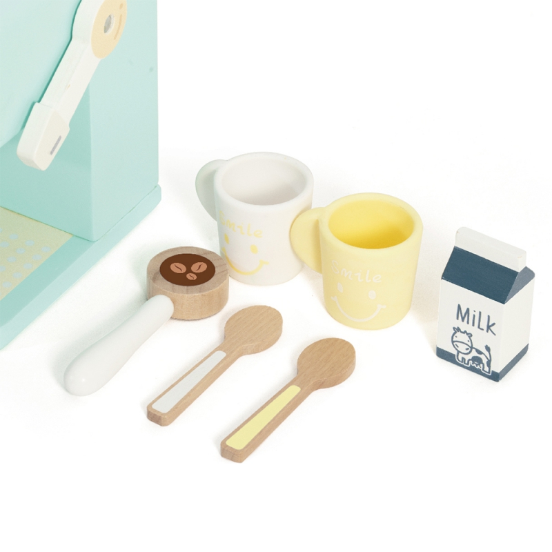 Drewniany ekspres do kawy zestaw 7 el.