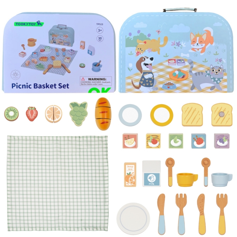 Owoce do krojenia zestaw piknikowy w walizce