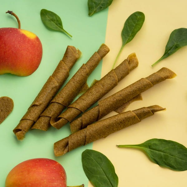 Szpinakowe rollsy™ z witaminą C 50 g, warzywno-owocowa przekąska