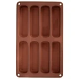 Forma do biszkoptów silikonowa brązowa 28x17x2 cm