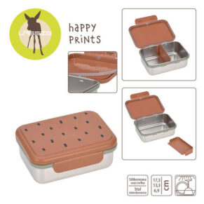 Lunchbox ze stali nierdzewnej Happy Prints karmelowy Lassig