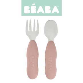 Zestaw pierwszych sztućców ze stali nierdzewnej Cotton candy Beaba
