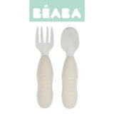 Zestaw pierwszych sztućców ze stali nierdzewnej Velvet grey Beaba