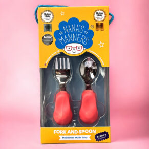 Sztućce różowe Nanas Manners