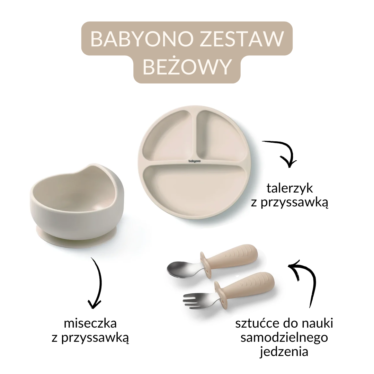 zestaw do rozszerzania diety beżowy babyono 2