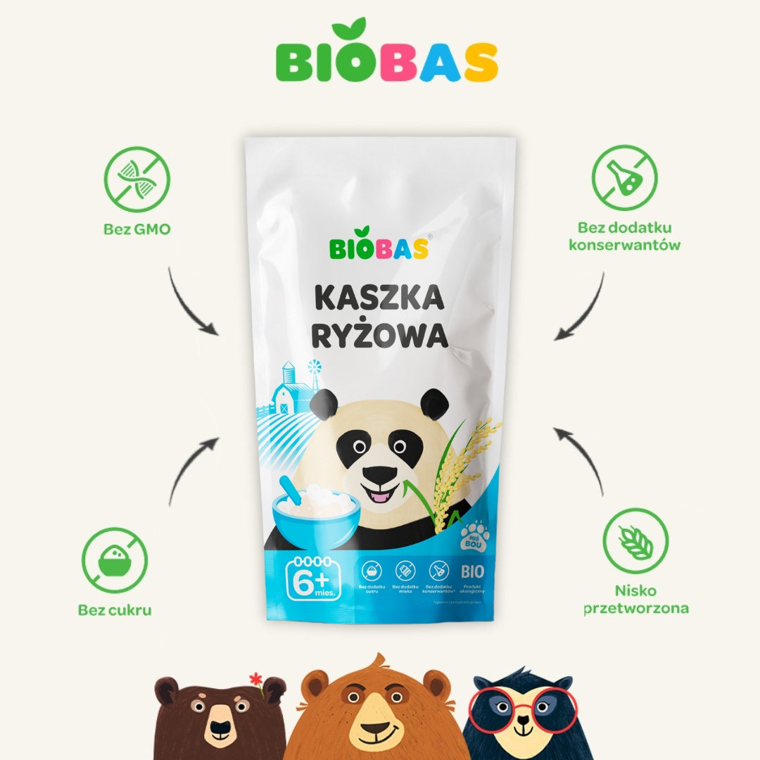 Kaszka Ryżowa BIOBAS 200g