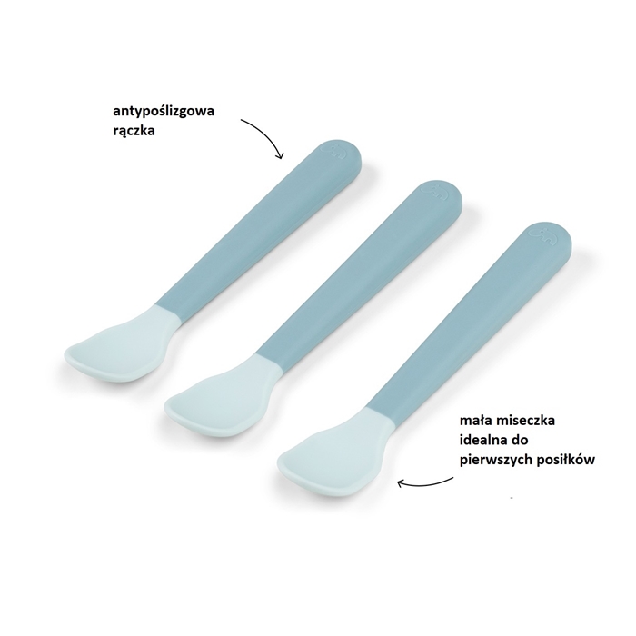 Łyżeczki dla niemowląt Foodie Blue 3szt. Done By Deer
