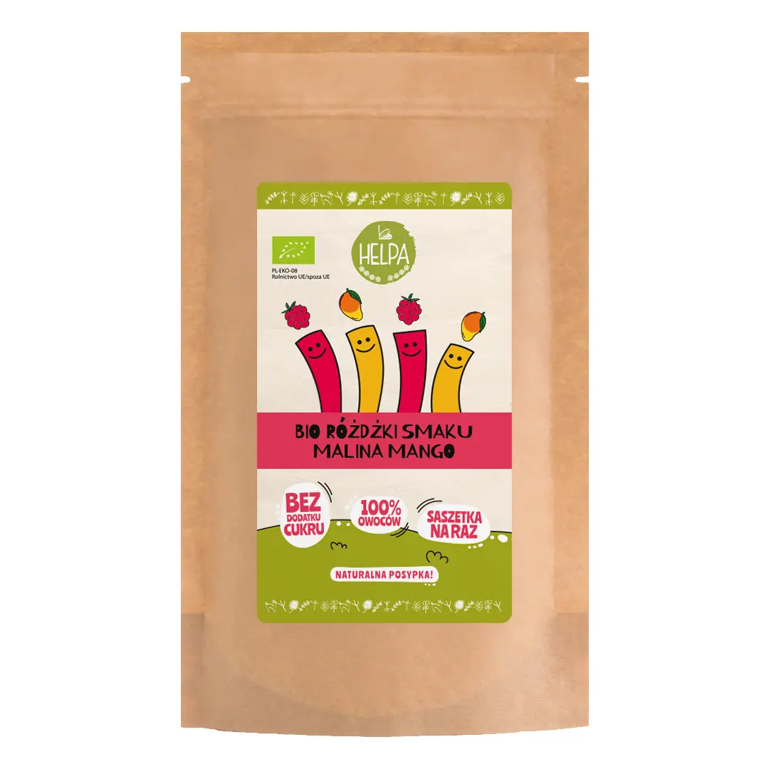 Bio Różdżki Smaku Malina Mango Helpa 20 g