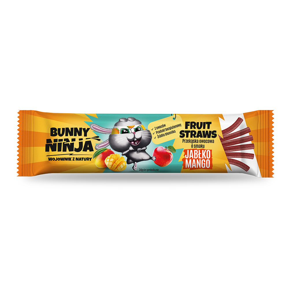 Bunny Ninja pałeczki owocowe o smaku jabłko-mango 16g