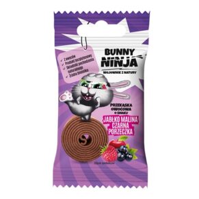 Bunny Ninja przekąska o smaku jabłko-malina-czarna porzeczka 15g