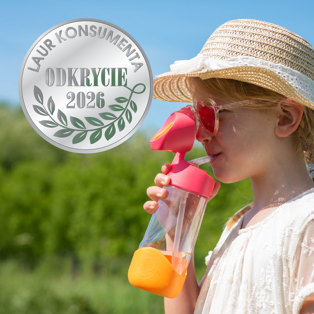 Butelka tritanowa ze słomką b.box 450 ml - różne kolory