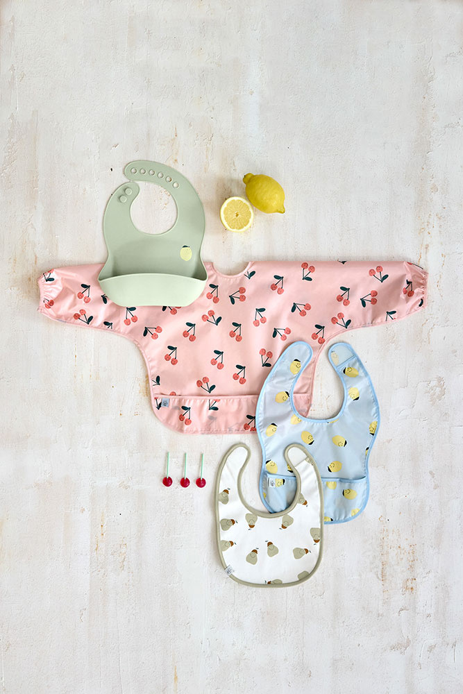 Zestaw śliniaków wodoodpornych 6m+ Happy Fruits Lemon Lassig