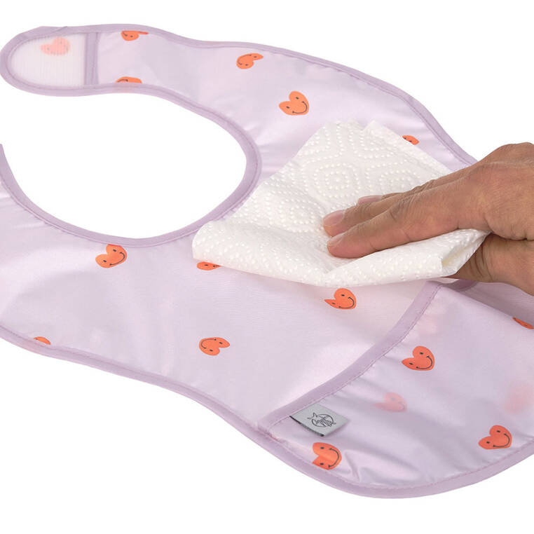 Zestaw śliniaków wodoodpornych 6m+ Heart lavender Lassig