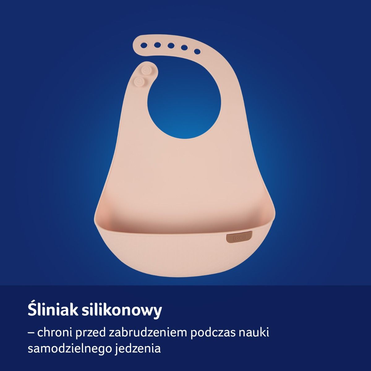 Śliniak silikonowy LOVI Nude