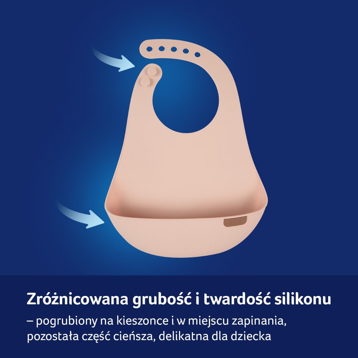 Śliniak silikonowy LOVI Nude