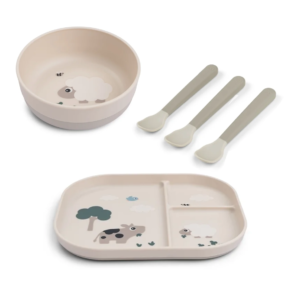 Zestaw do rozszerzania diety Done By Deer Tiny Farm Sand