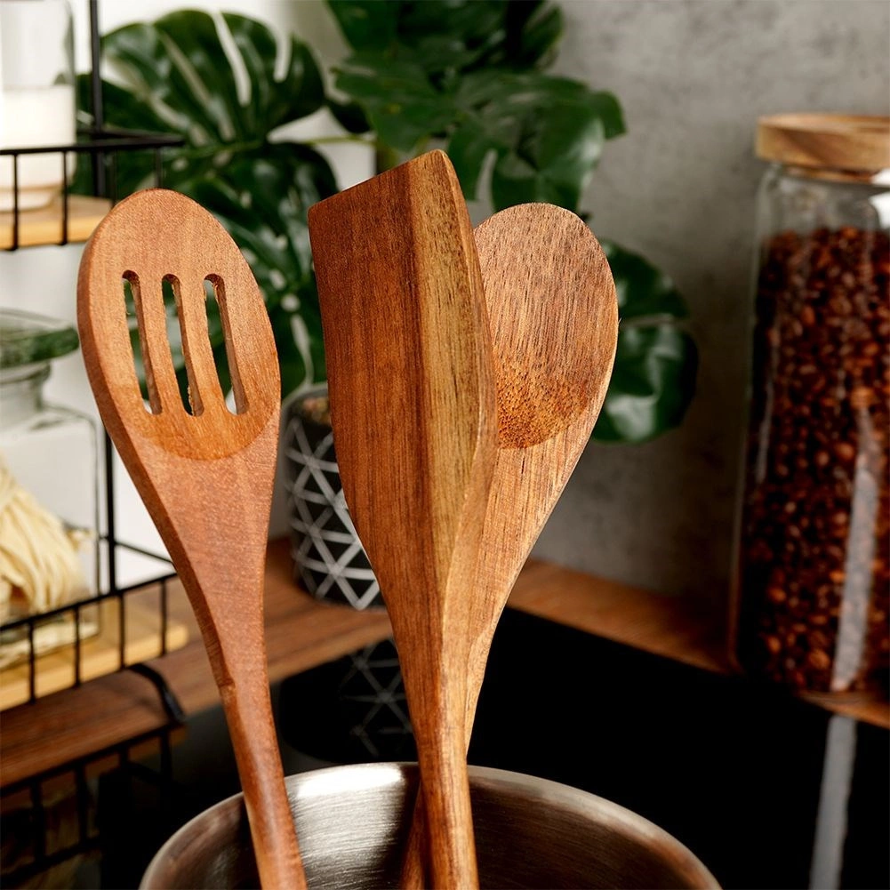 Zestaw przyborów kuchennych drewniany 3 elementy