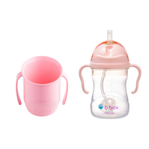 zestaw do nauki picia różowy