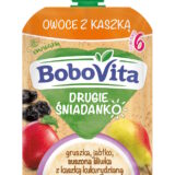 BoboVita Drugie Śniadanko gruszka, jabłko, suszona śliwka, z kaszką kukurydzianą