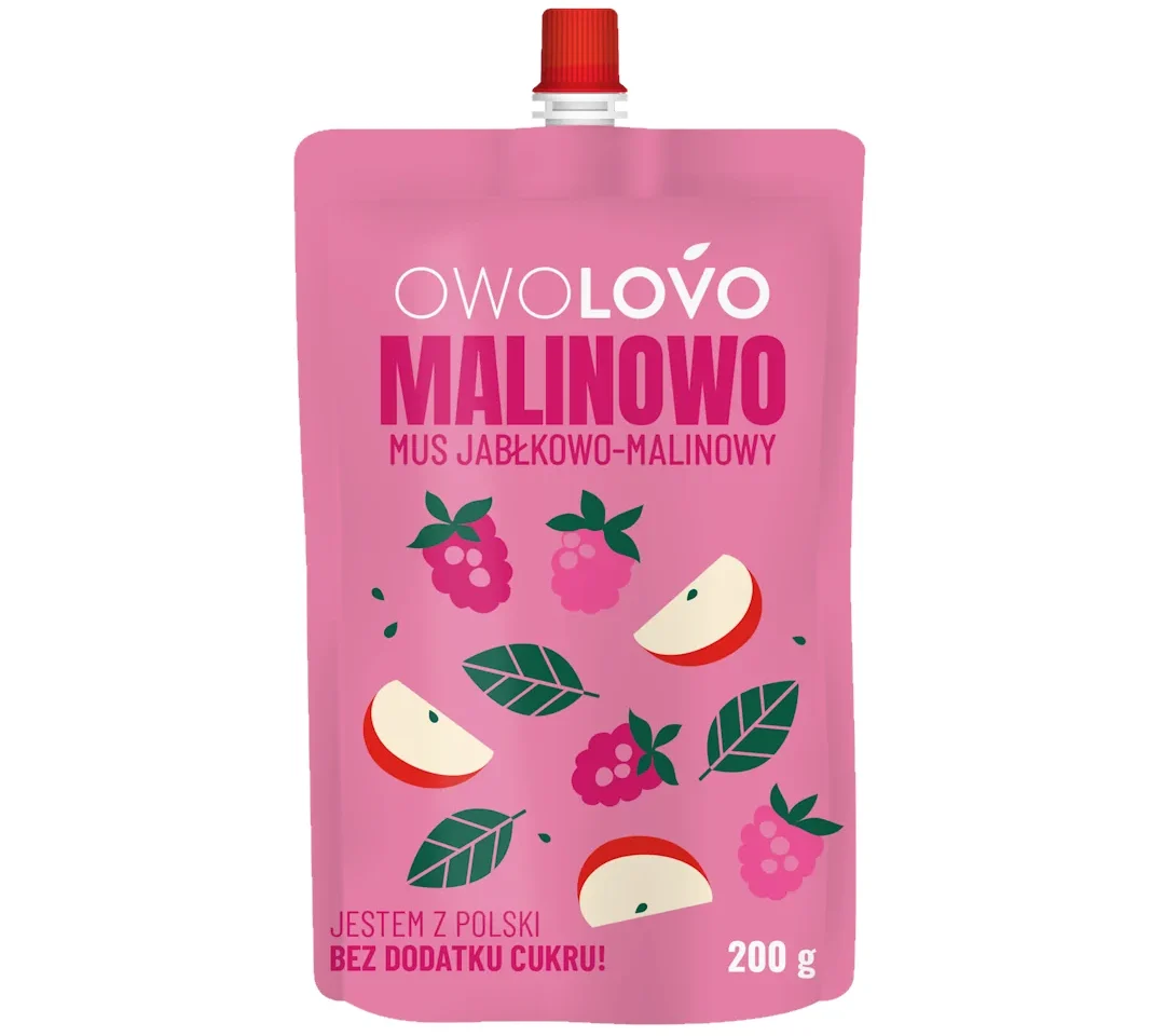 Mus Owolovo jabłko-malina 200g