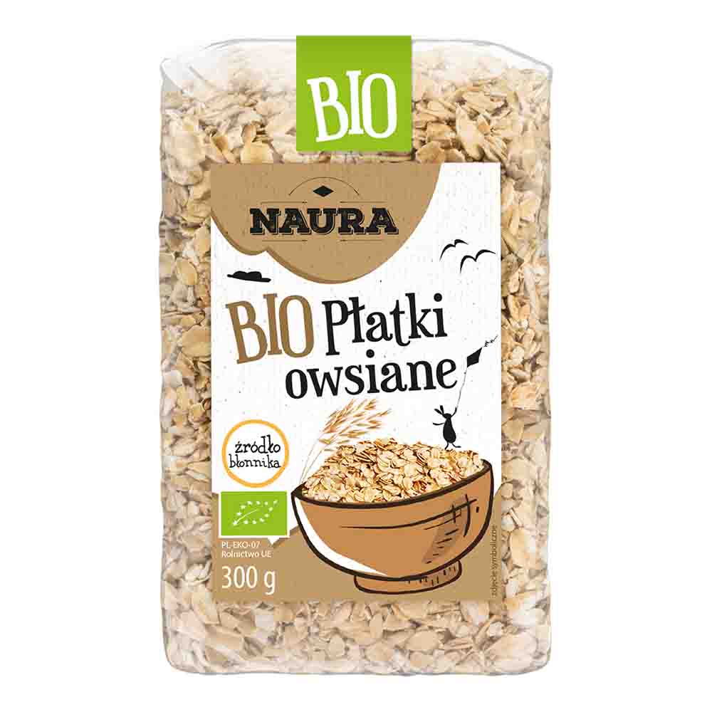 Płatki owsiane BIO 300 g NAURA