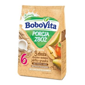 Kaszka BoboVita Porcja Zbóż mleczna 3 zboża jabłko-gruszka 210 g