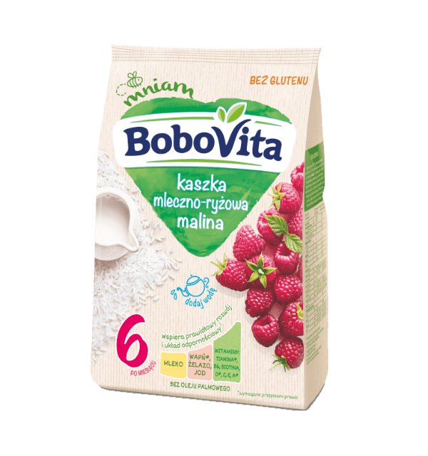 Kaszka BoboVita mleczno-ryżowa malinowa 230g