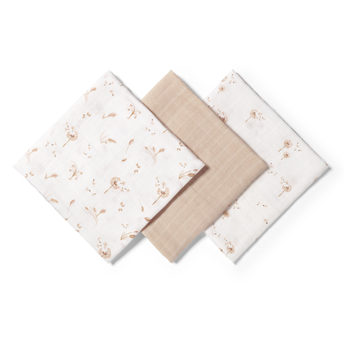 Naturalne pieluszki z włókien bambusa NATURAL BAMBOO beżowy 3 szt. 70x70 Babyono