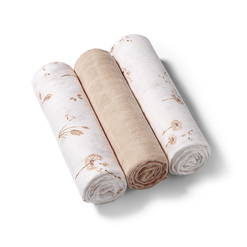 Naturalne pieluszki z włókien bambusa NATURAL BAMBOO beżowy 3 szt. 70x70 Babyono