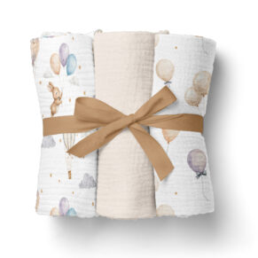 Pieluszki muślinowe 70x70cm 3pack. beż Bocioland