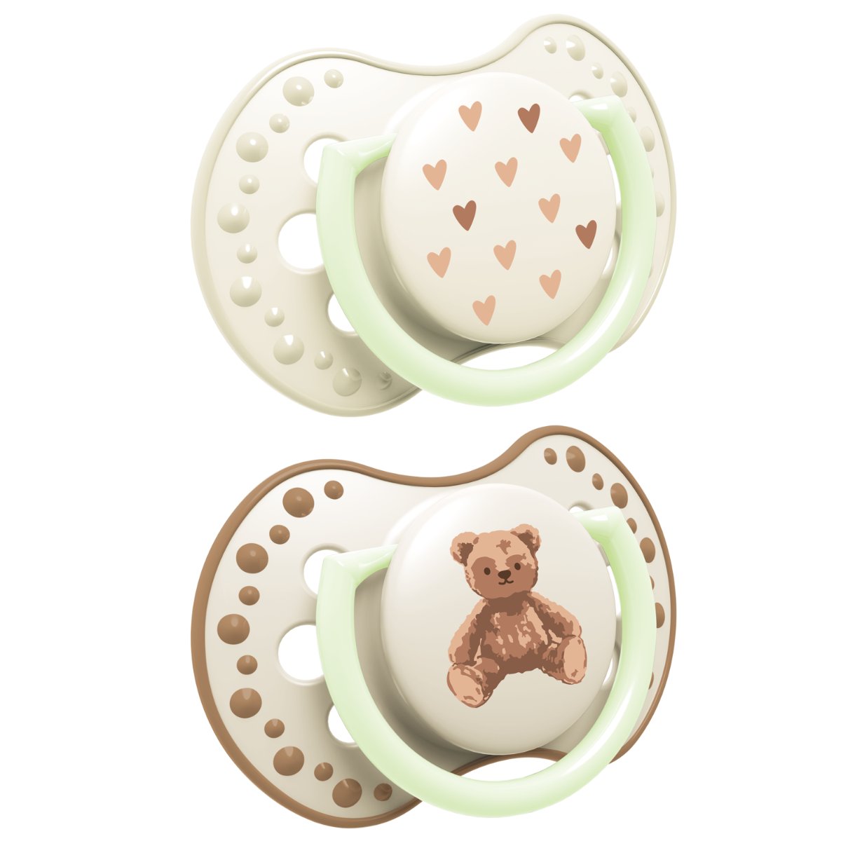 Smoczek silikonowy dynamiczny LOVI 0-6mc 2 szt. Teddy Love