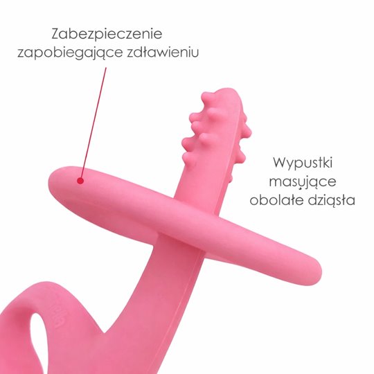 Gryzak Słonik Dancing Elephant Pink Mombella