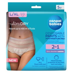 Oddychające majtki poporodowe 2w1 z podkładem L/XL Canpol babies